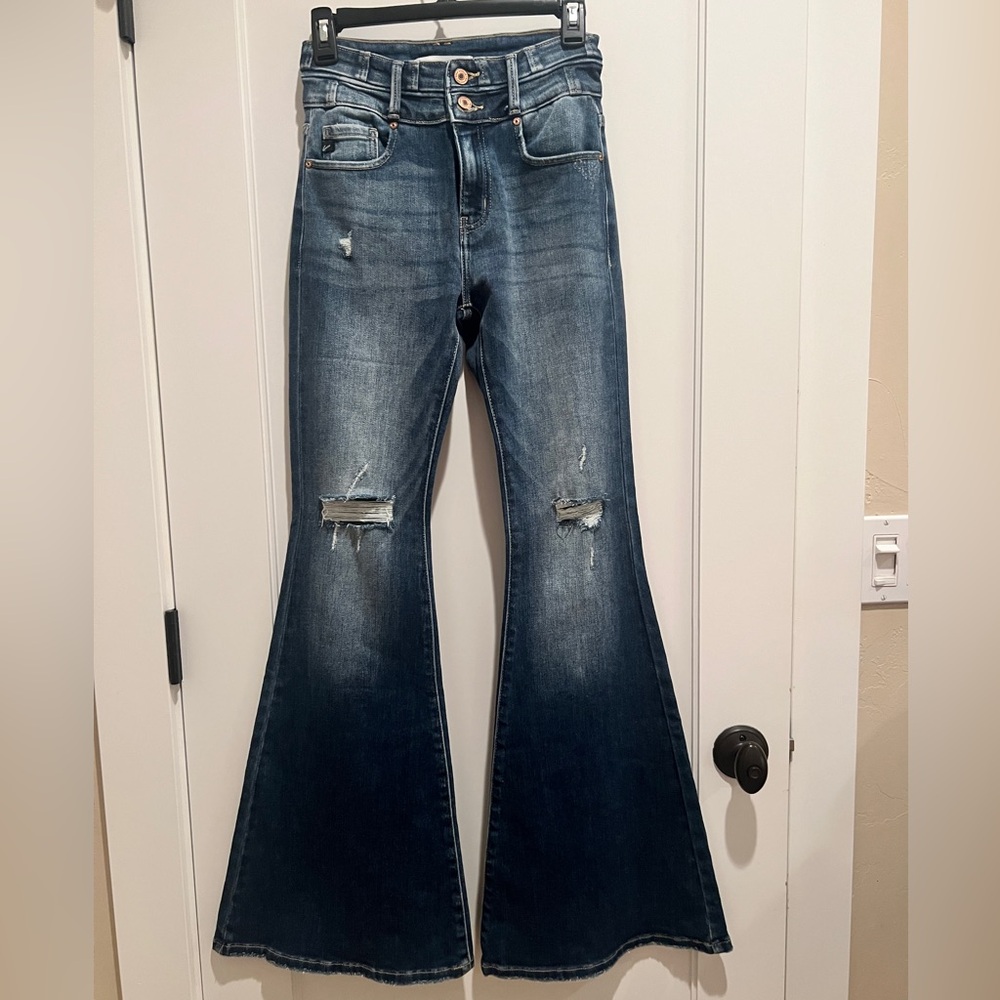 Women's KanCan Flared Blue Jeans